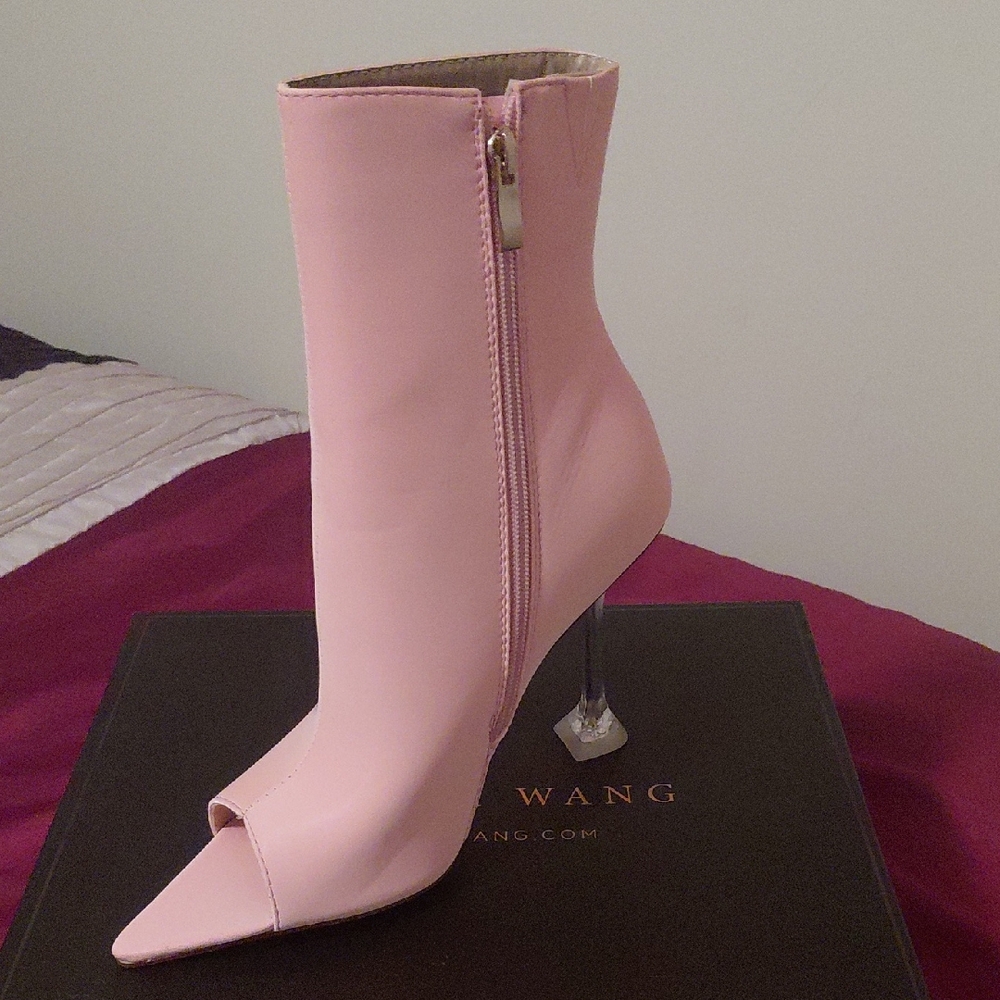 Elegant Pink Stiletto Ankle Boots
